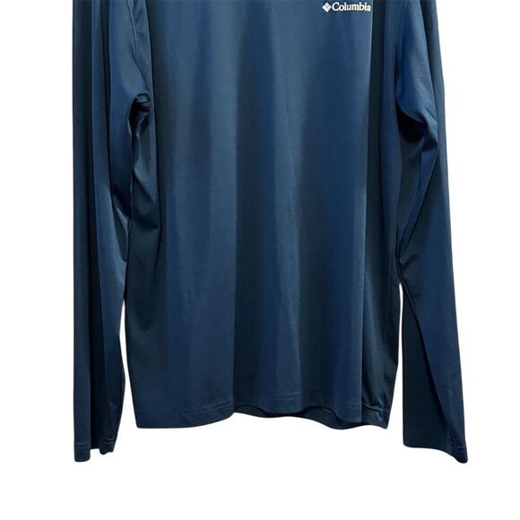 Columbia Men's Long Sleeve Crew Neck T-Shirt Blue Size L - Picture 2 of 10